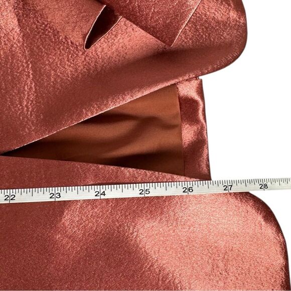 Cinq à Sept 'Karis' Metallic copper Hammered-Satin Blazer Jacket size 4 small - Picture 8 of 9